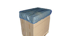 Palletafdekhoezen PE 105 x 125 x 25 cm blauw 30 my Secure & Clean - 202341000