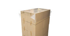 Afdekvel LDPE 150 x 150 cm op rol perfo transparant - 30 my