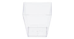 157491 - Plastic bakje Amuse-Bouche Square 49 x 49 x 46 mm 60 cc transparant