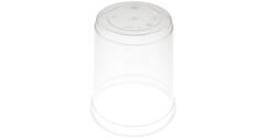 Bak PP ø115/138 transparant 1000 ml rond spuitgiet