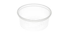 Bak PP ø115/50 transparant 350 ml rond spuitgiet