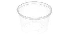 Bak PP ø115/70 transparant 500 ml rond spuitgiet