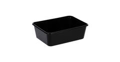 Bak PP 182 x 135 x 65 mm zwart 1000 ml rechthoekig spuitgiet