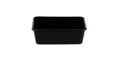 Bak PP 182 x 135 x 65 mm zwart 1000 ml rechthoekig spuitgiet