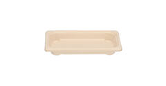 196731 - Tray Sushi bagasse 165 x 92 x 22 mm slim short bruin