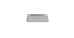 Gevoerd schaaltje 12 x 18 cm alu - zilver