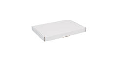 Brievenbusdoos 310 x 220 x 28 mm wit/bruin enkel golf - A4 - 322 610 350