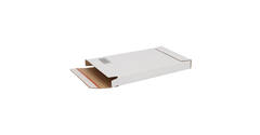 Brievenbusdoos 260 x 170 x 28 mm wit/bruin enkel golf met zelfklevende sluiting  - A5+ - 211 103 125