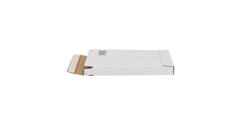 Brievenbusdoos 260 x 170 x 28 mm wit/bruin enkel golf met zelfklevende sluiting  - A5+ - 211 103 125