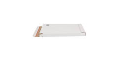 Brievenbusdoos 350 x 250 x 28 mm wit/bruin enkel golf met zelfklevende sluiting  - A4+ - 211 103 225