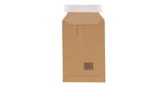 Golfkartonenvelop 187 x 272 mm bruin/bruin enkel golf opening korte zijde - A5 - 210 100 325