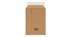 Golfkartonenvelop 210 x 292 mm bruin/bruin enkel golf opening korte zijde - A4 - 210 100 425