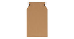 Golfkartonenvelop 210 x 292 mm bruin/bruin enkel golf opening korte zijde - A4 - 210 100 425