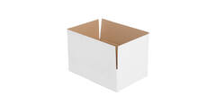 Doos 360 x 240 x 120 mm  wit/bruin enkelgolf fefco 0201