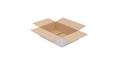 Doos 390 x 280 x 110 mm wit/bruin enkelgolf fefco 0201