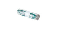 Afvalzak LDPE 53/14,5 x 140 cm transparant 35 my op rol (á 10 st) geponste - sluitlint