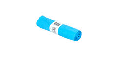 Afvalzak HDPE 70 x 110 cm blauw T40 op rol (á 25 st)