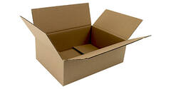 Doos 305 x 220 x 100 mm bruin/bruin enkelgolf fefco 0201 "G-label"