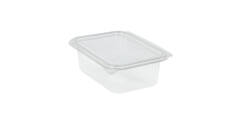 Bak + deksel APET 185 x 135 x60 mm 1000 ml rechthoek cristal cup g