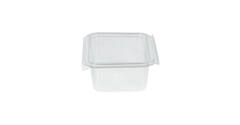 Bak + deksel APET 185 x 135 x60 mm 1000 ml rechthoek cristal cup g
