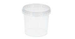 Bak PP 1000 ml transparant + TE deksel 131 mm