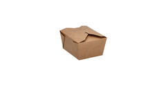 Take away box karton 134 x 105 x 65 mm 750 ml 26oz bruin +PE