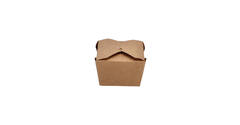 Take away box karton 134 x 105 x 65 mm 750 ml 26oz bruin +PE