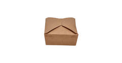 Take away box karton 215 x 160 x 65 mm 2000 ml 66oz bruin +PE