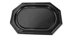 Cateringschaal PS 35 x 24 cm zwart 8-hoekig