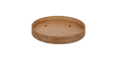 Deksel bruin kraft rond ø 90 mm tbv bak 8-12oz soep