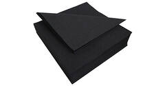 Servet 33 x 33 cm 2-lgs tissue zwart