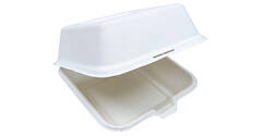 Hamburgerbox suikerriet 15 x 15 x 7,5 cm