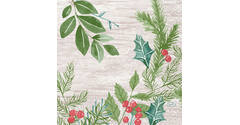 204452 - Servet 33 x 33 cm 3-laags winter greenery