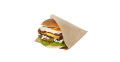 Hamburgerzak 15 x 15 cm 2 zijden open bruin