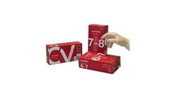 Handschoen vinyl wit M ongepoederd 7-8
