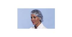 Hoofdmutsen Baret PP non-woven wokkel (clip-cap) 53 cm blauw - 230014