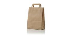 Draagtas papier bruin kraft 32 x 15 x 43 cm 80 grams